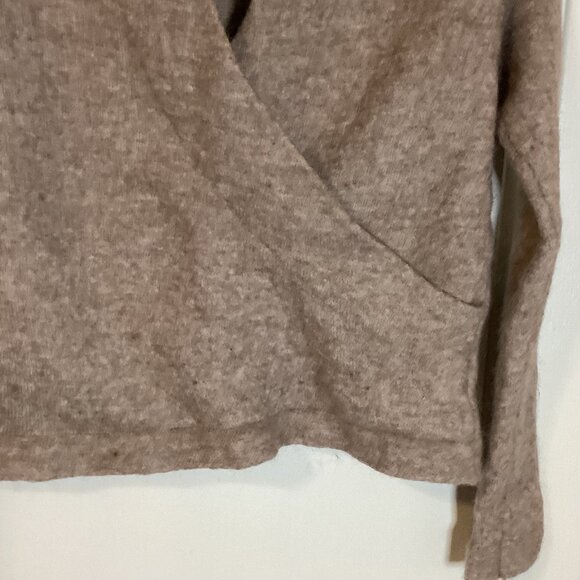 Simons Contemporaine Women's Alpaca Wool Crossover Cropped Sweater Size P/S Soft - Picture 3 of 6